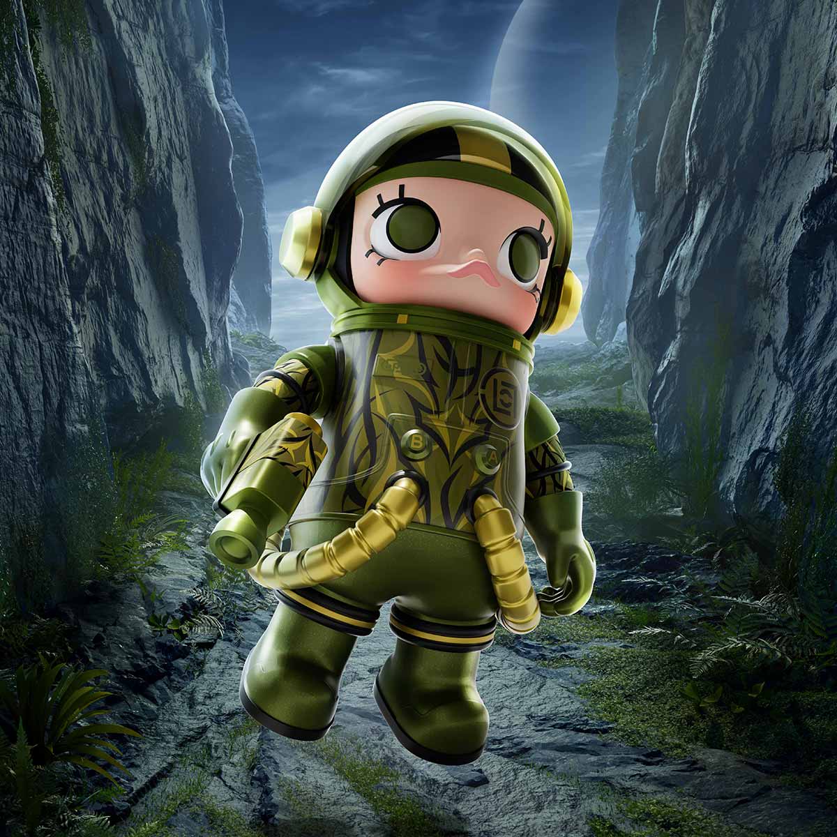 MEGA SPACE MOLLY 100% CLOT Olive Alienegra