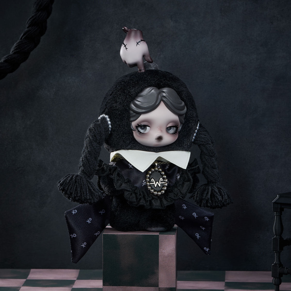 SKULLPANDA × Wednesday Plush(Classic Dress Version)