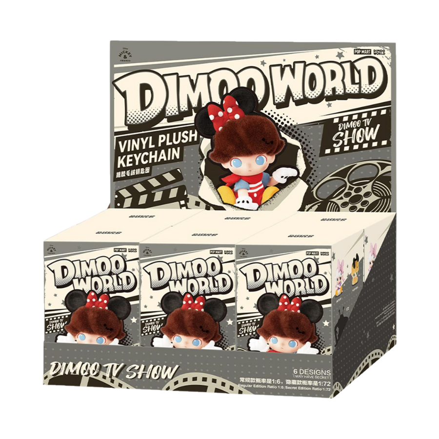 POP MART DIMOO WORLD × DISNEY Vinyl Plush Keychain Blind Box