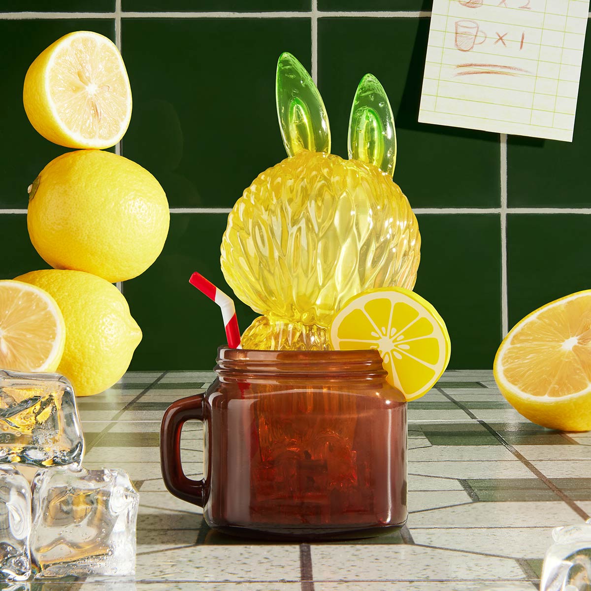 The Monsters Labubu Lemon Tea Figure