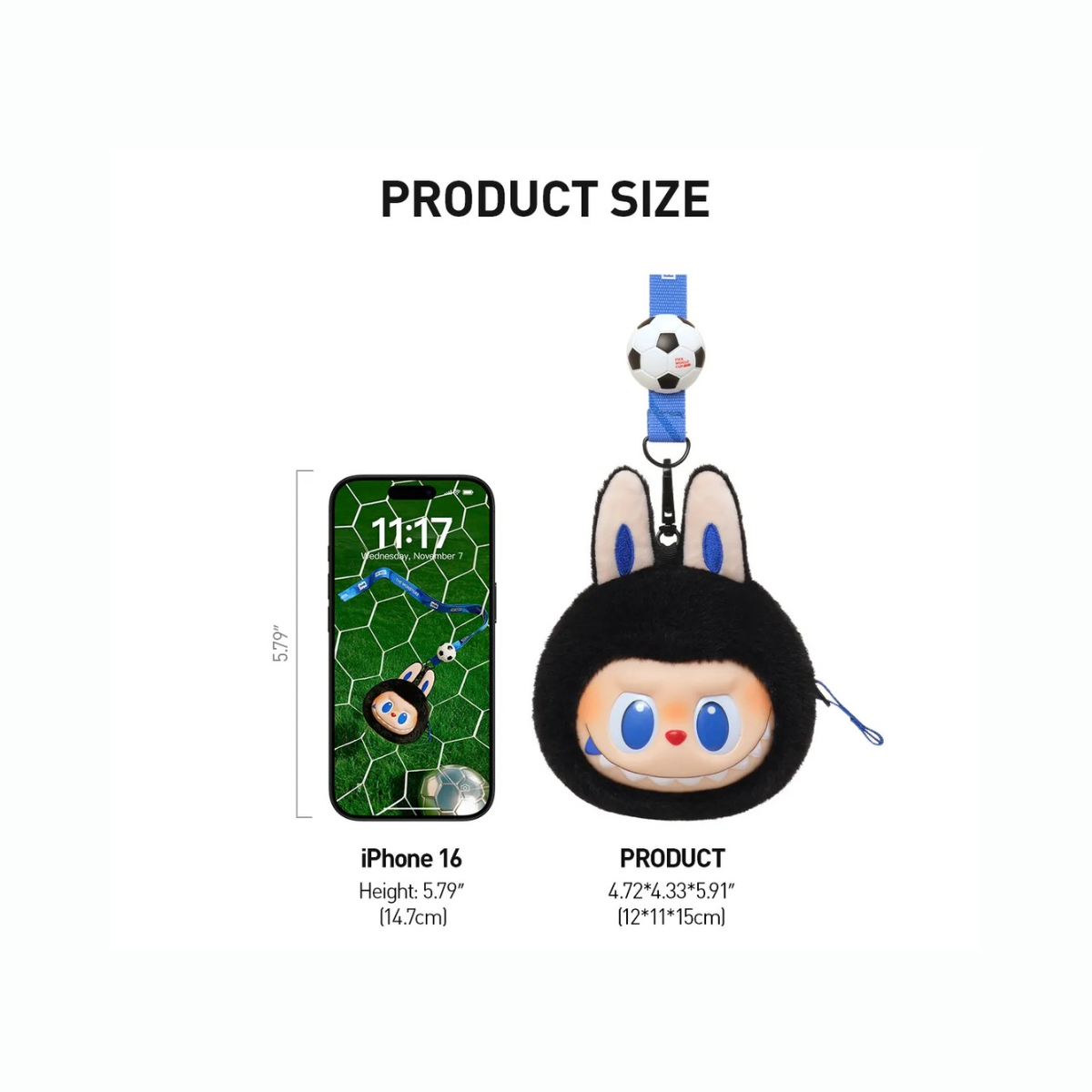 THE MONSTERS × FIFA SERIES-Vinyl Plush Pendant Blister Pack