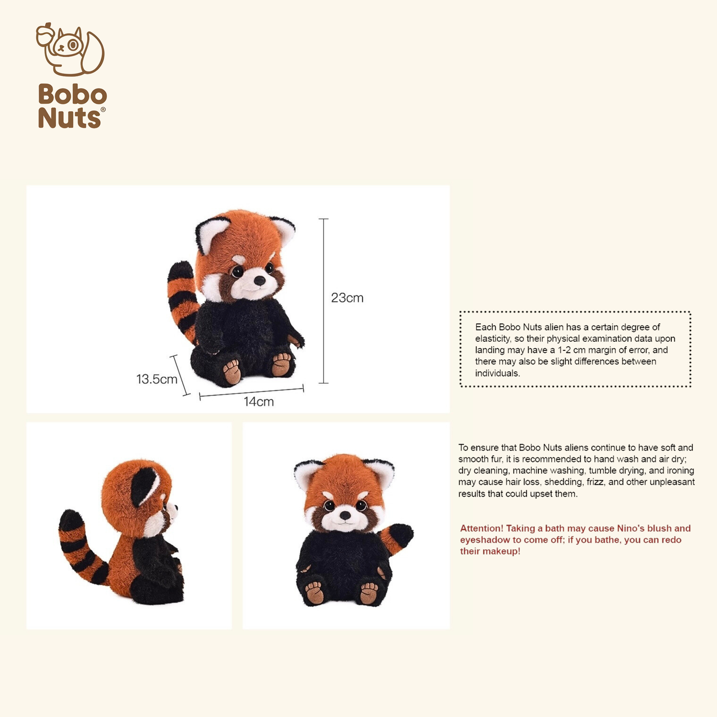 Bobo Nuts Jellybean Red Panda The Kiddo Valley Series Plush Toy