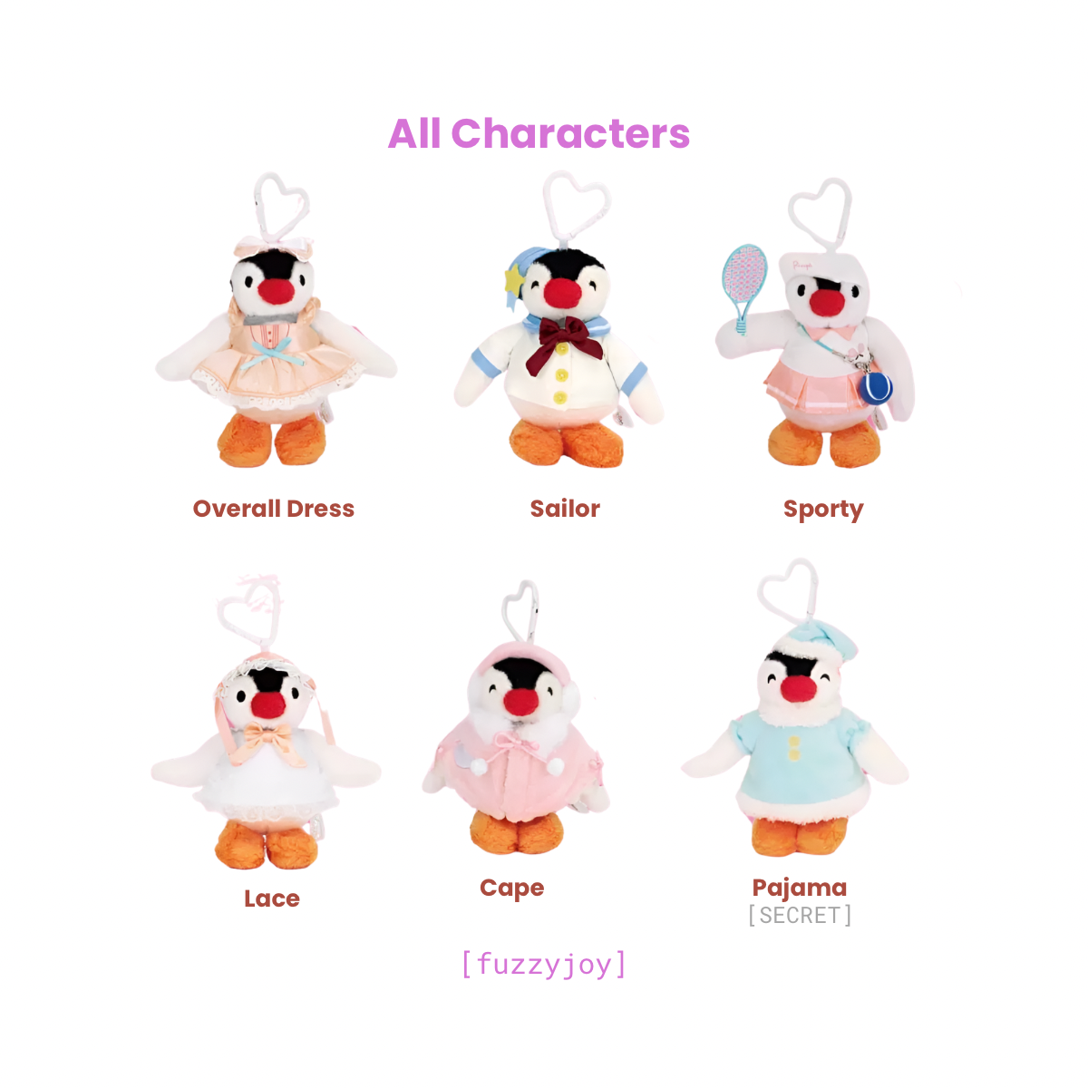 Pinga Sweetness Heart Series Plush Charm