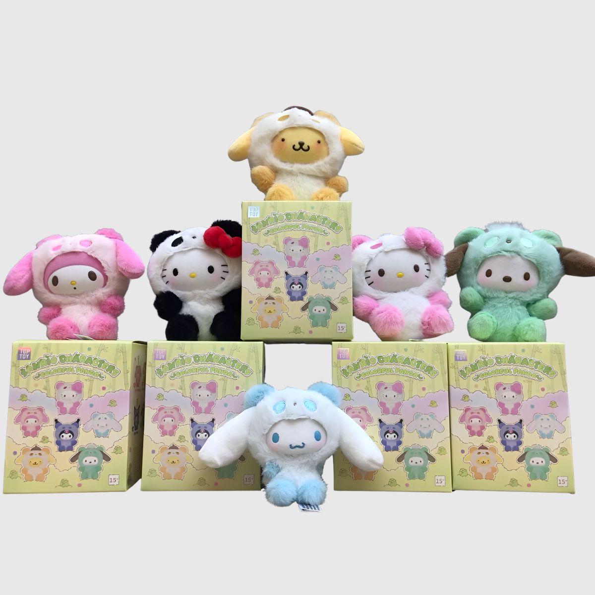 Sanrio Characters Colorful Panda Series Plush Pendant Blind Box
