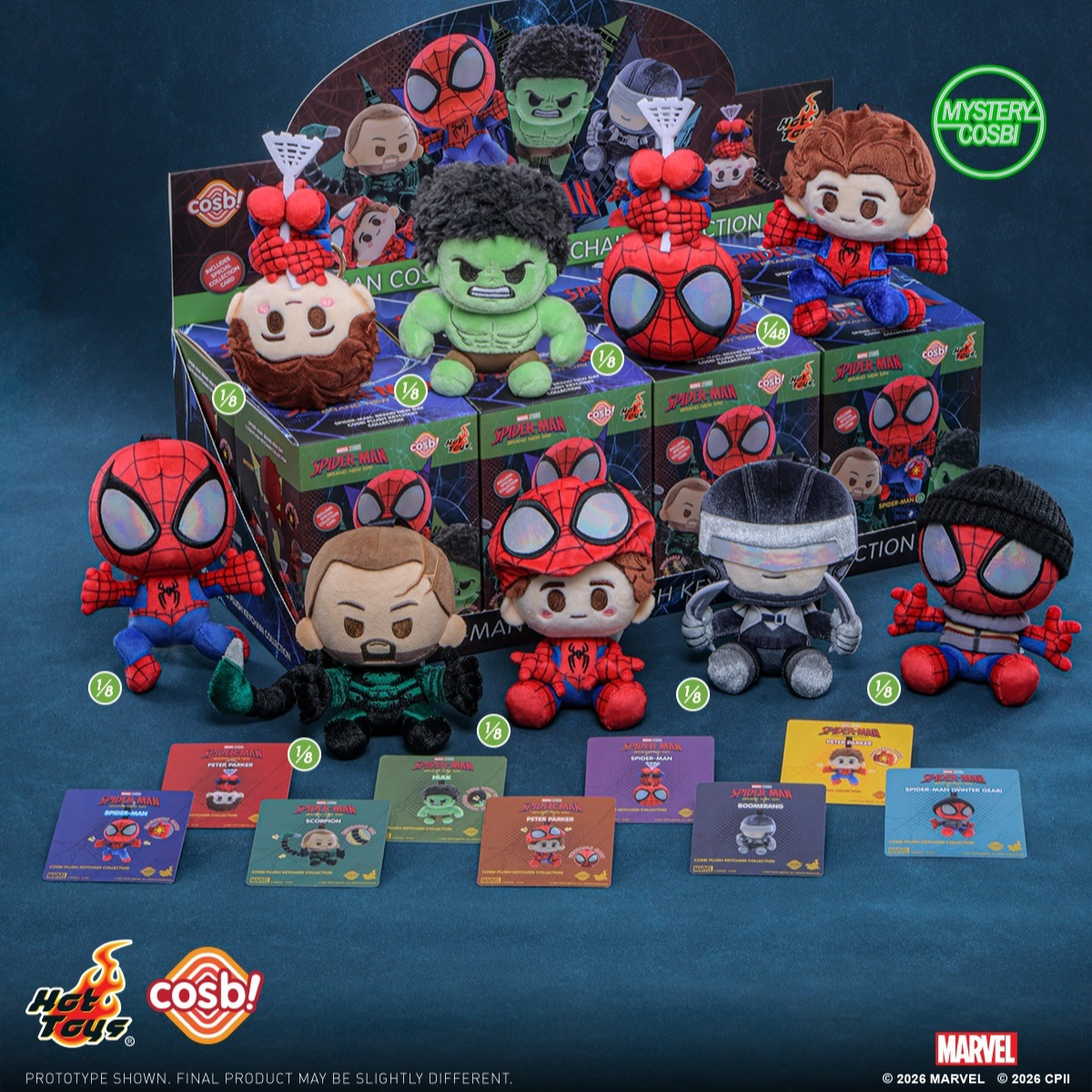 Spider-Man Brand New Day Cosbi Plush Keychain Collection