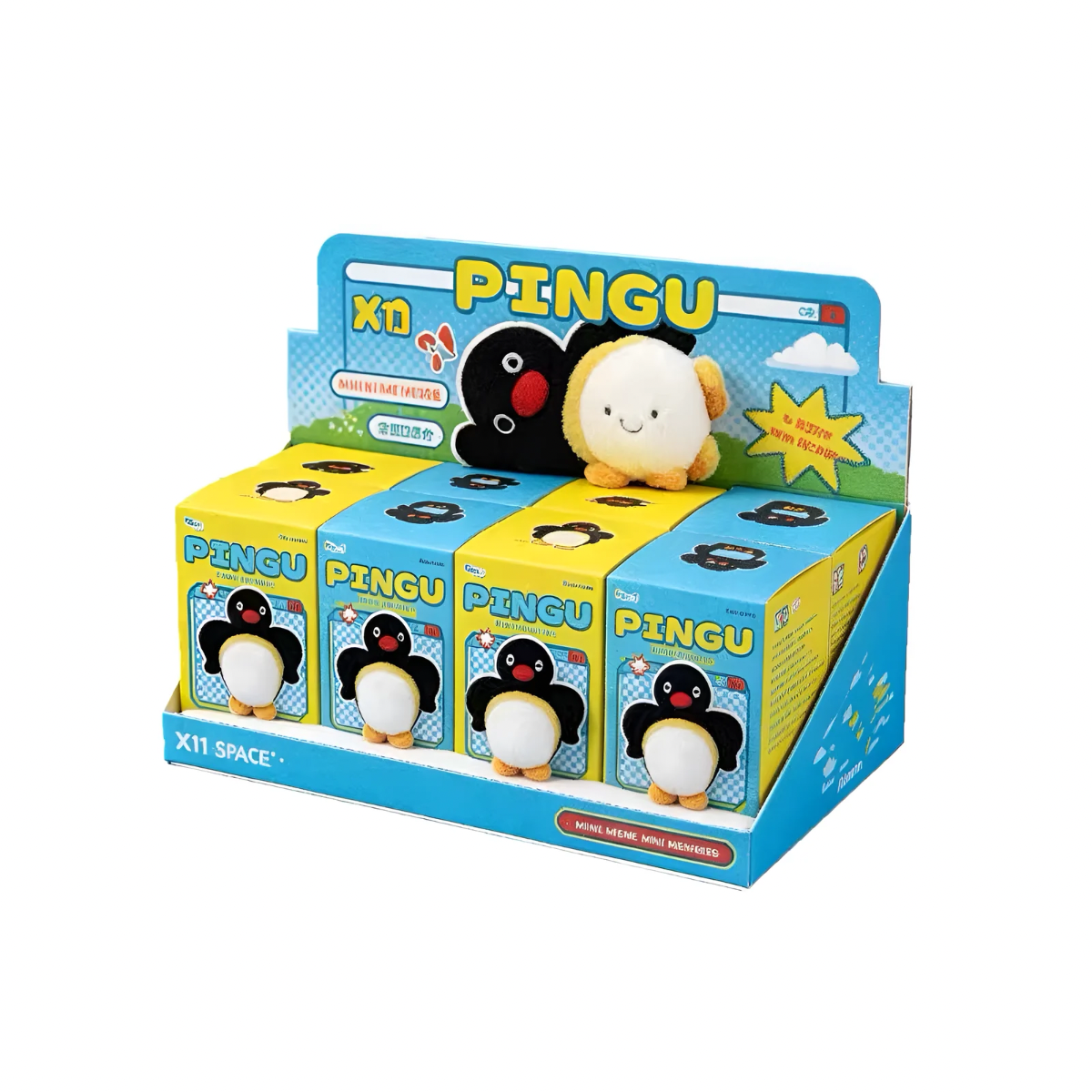 Pingu 45th Anniversary MINI-MEME Series Plush Keychains Blind Box