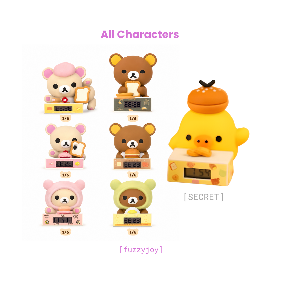 Rilakkuma Bakery Series mini Clock Blind Box