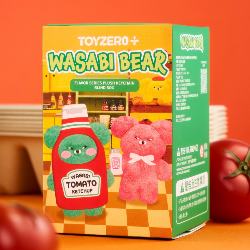 WASABI BEAR Flavor Series Plush Keychain Blind Box