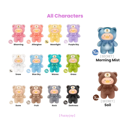 TOYZERO+ LuLu the Piggy Teddy Mini's Whispers of Nature Series Plush Pendant Blind Box