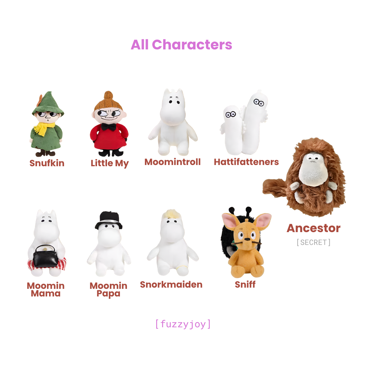 Moomin Characters Moomintroll Series Plush Pendant Blind Box
