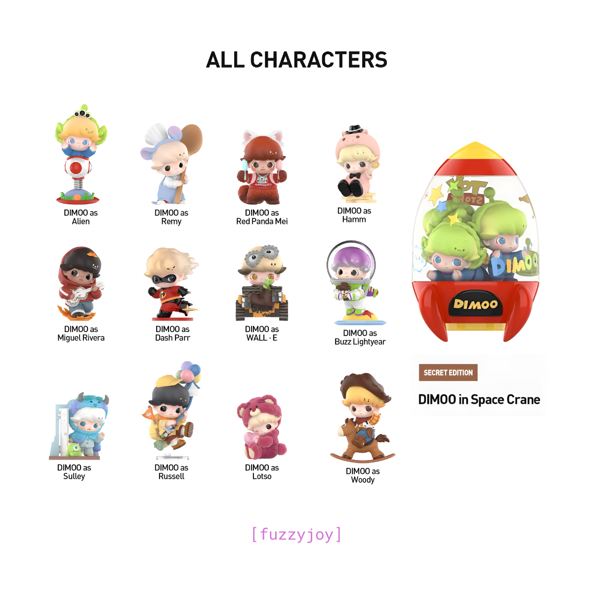 DIMOO WORLD × PIXAR Series - Figures Blind Box