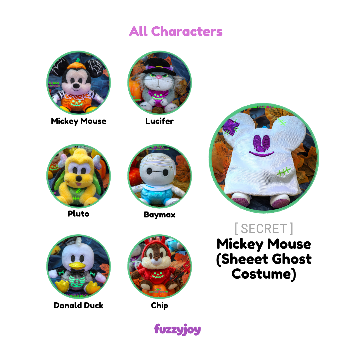 Ghost's Night Out Series Cosbi Plush Keychain Collection