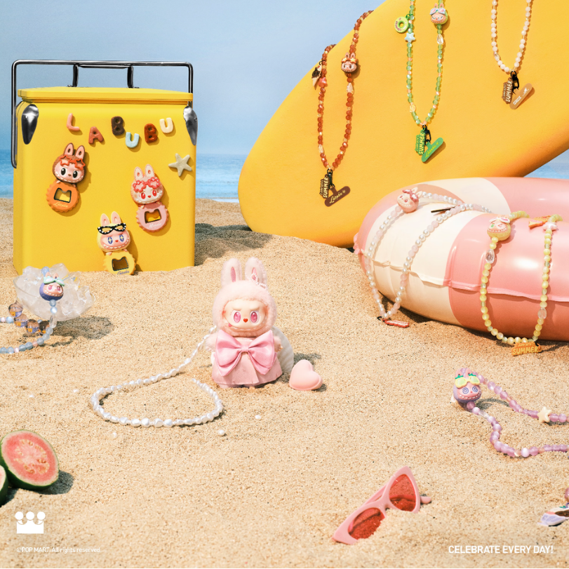 THE MONSTERS Mokoko Jumping into Summer Vinyl Plush Pendant