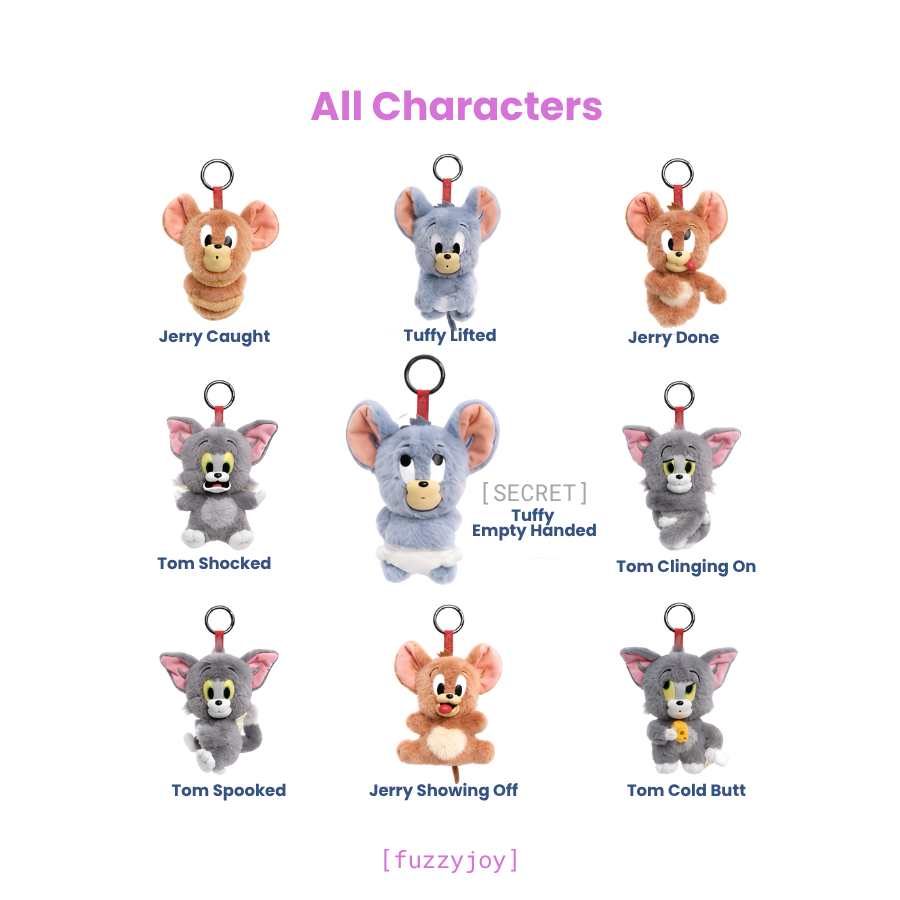 Tom and Jerry Quirky Series Vinyl Plush Pendant