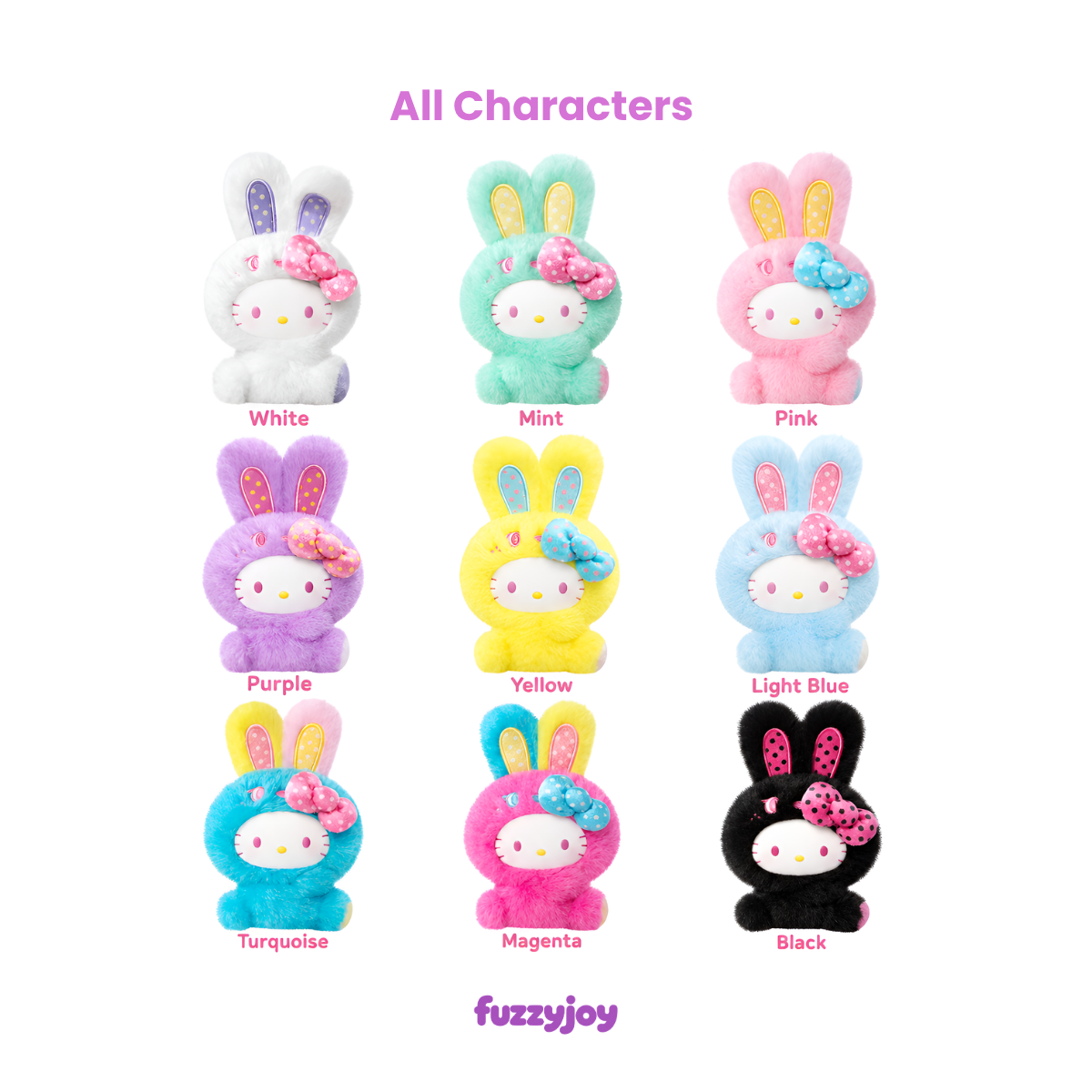 Hello Kitty Rainbow Bunny Series Plush Pendant Blind Box