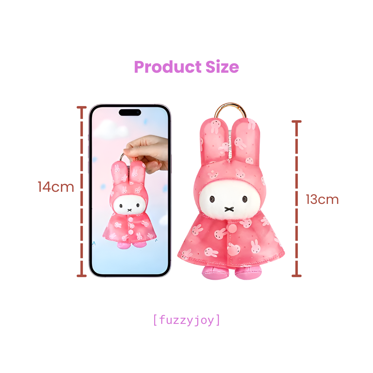 Miffy Raincoat Series Plush Pendants Blind Box