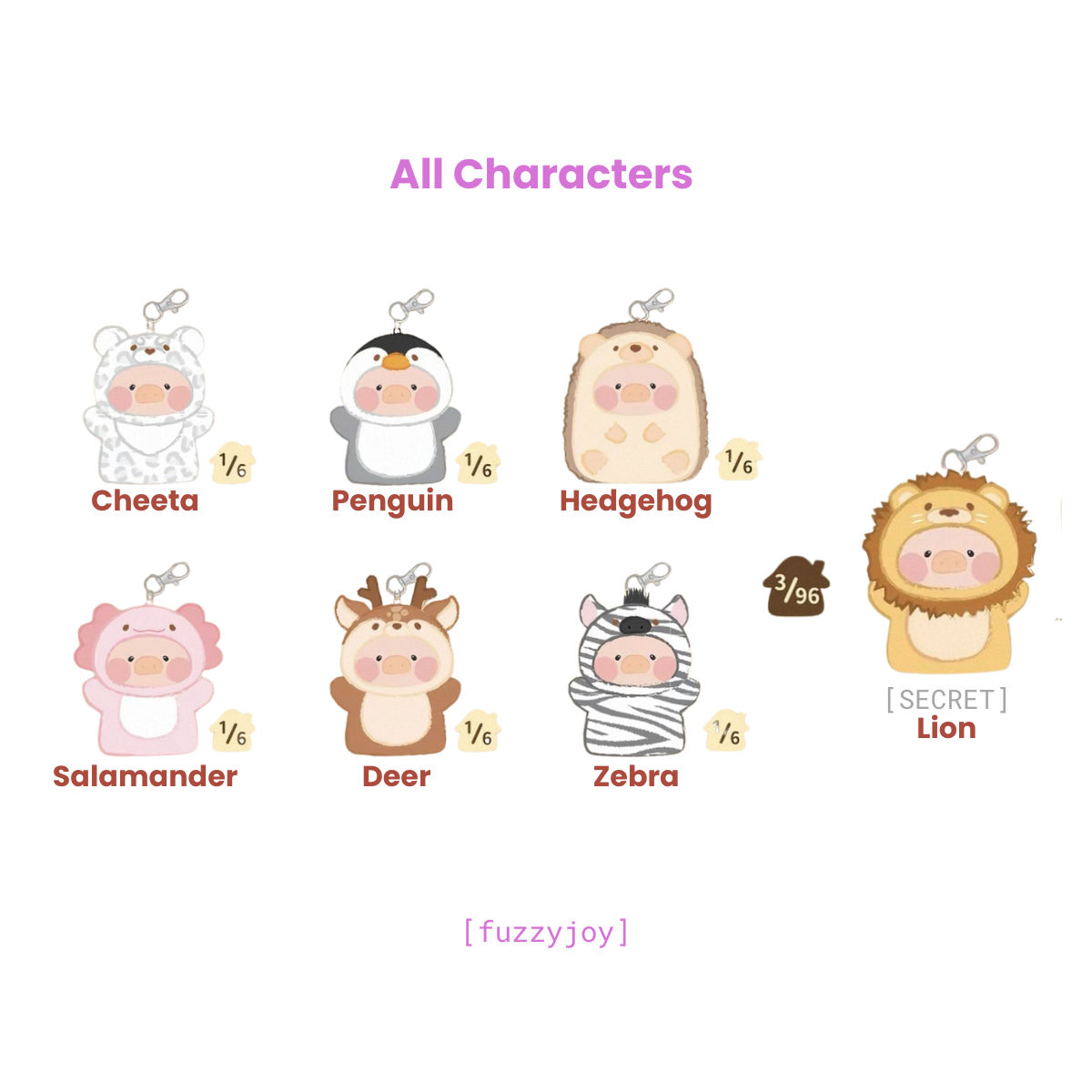 Lulu the Piggy Cutest Butler Series Vinyl Plush Pendant Blind Box