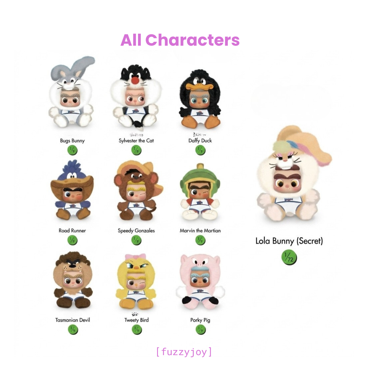 CiCiLu × Looney Tunes Space Jam Series Plush Pendant Blind Box