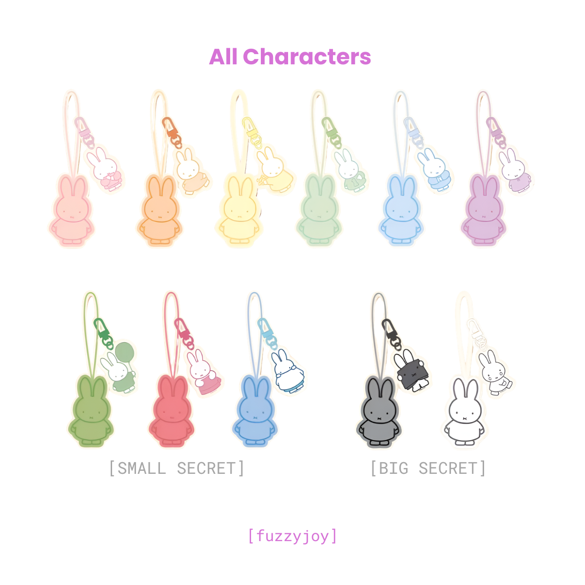 Miffy Combine Series Plush Charm Blind Box