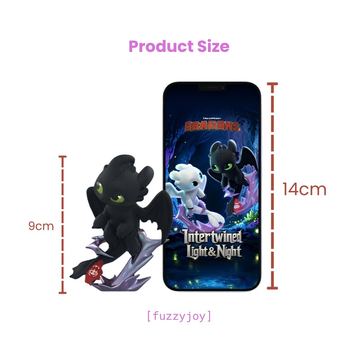 How To Train Your Dragon Intertwined Light&Night Toothless Series Figures Blind Box