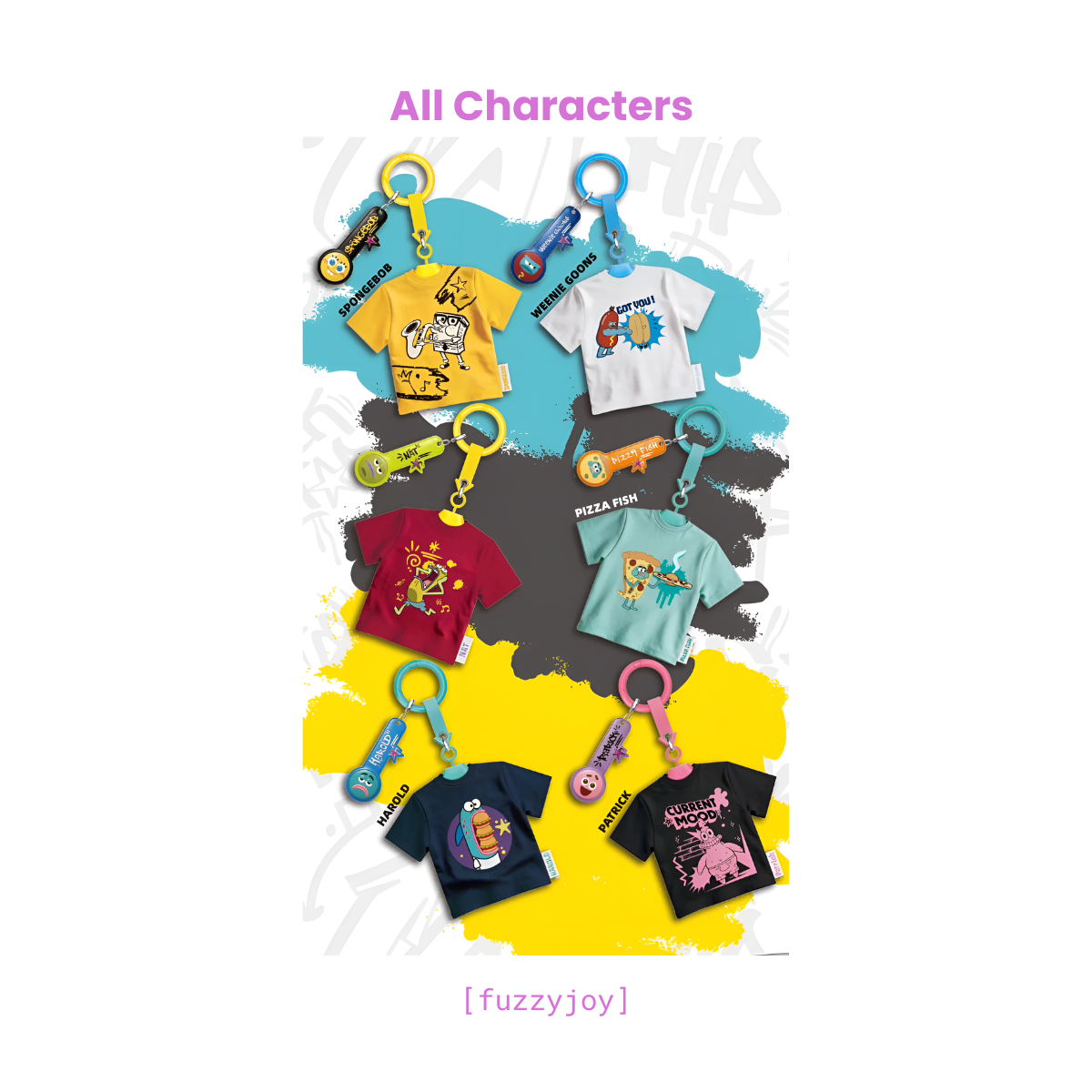 Spongebob Squarepants Mini Fashion Show Series Keychains Blind Box
