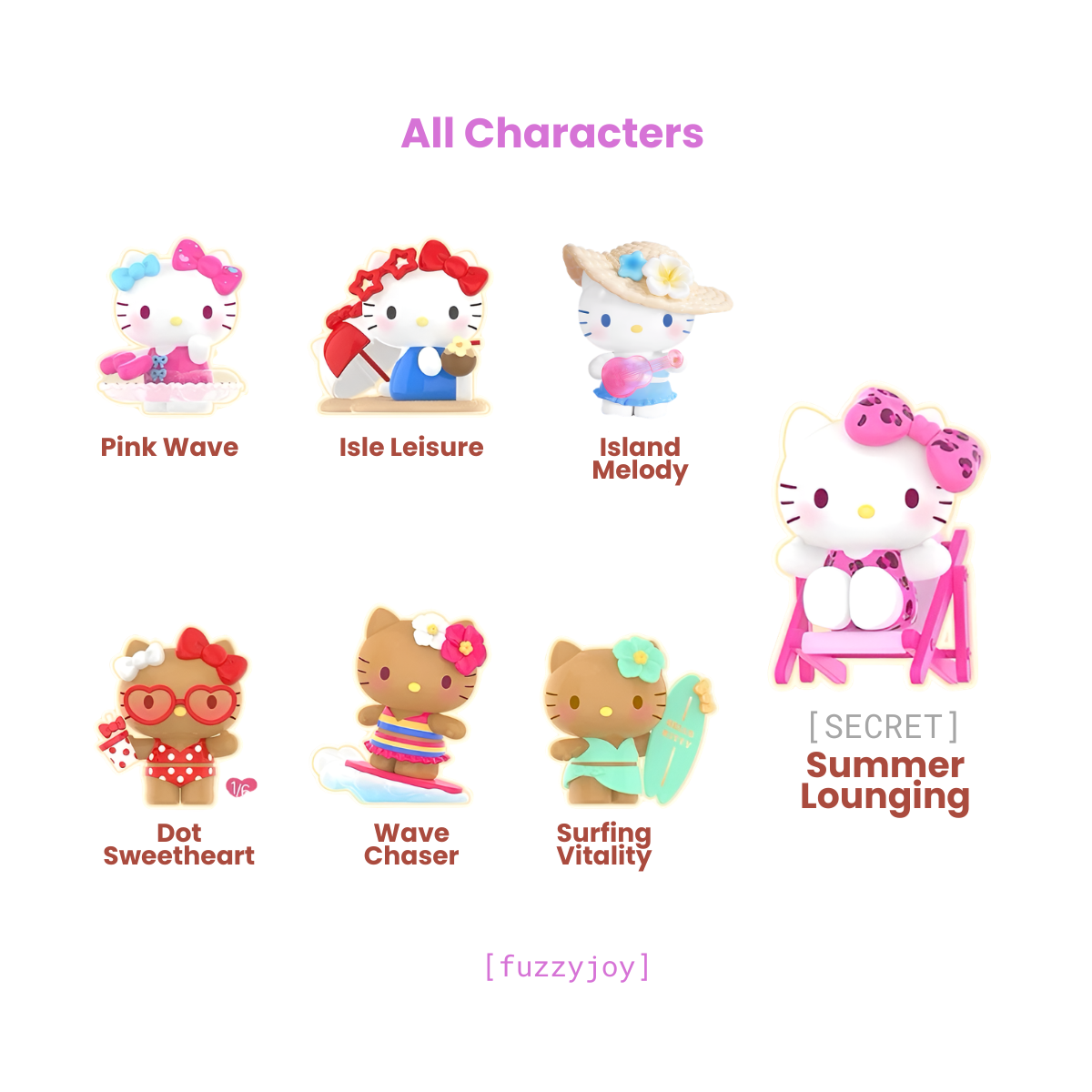 Hello Kitty Summer Beach Series Figures Blind Box