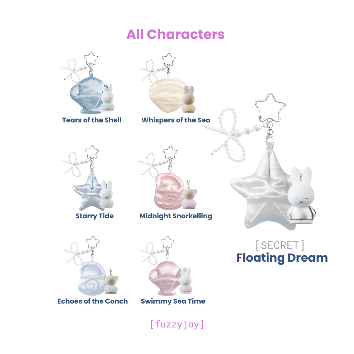 Miffy Blue Vacation Dreamy Island Series Plush Charm Blind Box