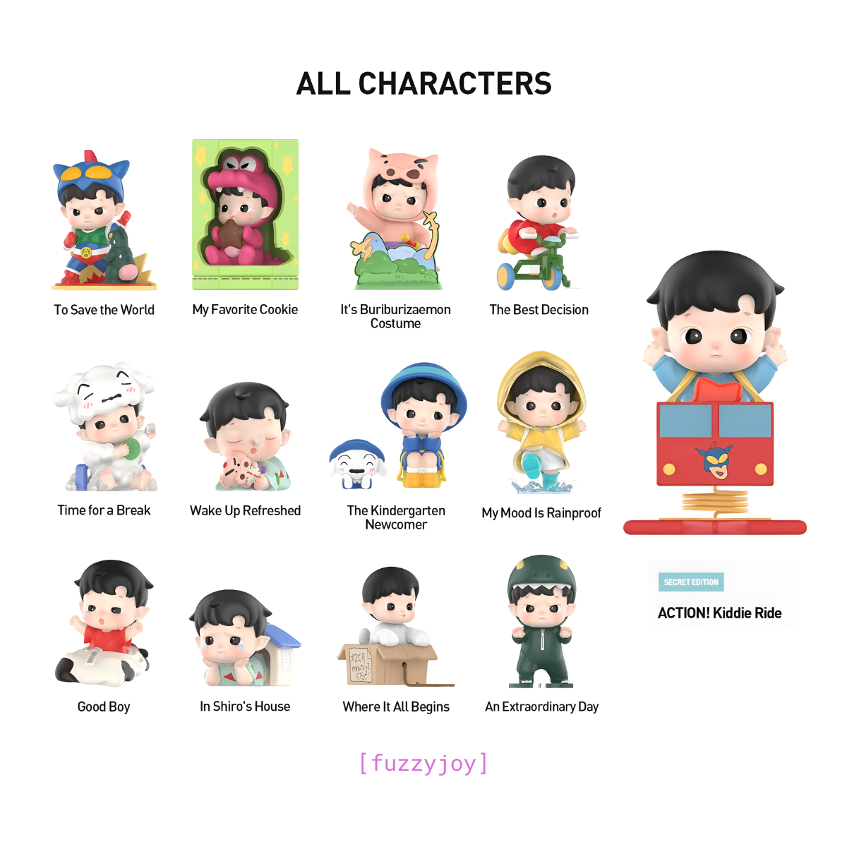 HACIPUPU × CRAYON SHINCHAN One Day in Kasukabe Series Figures