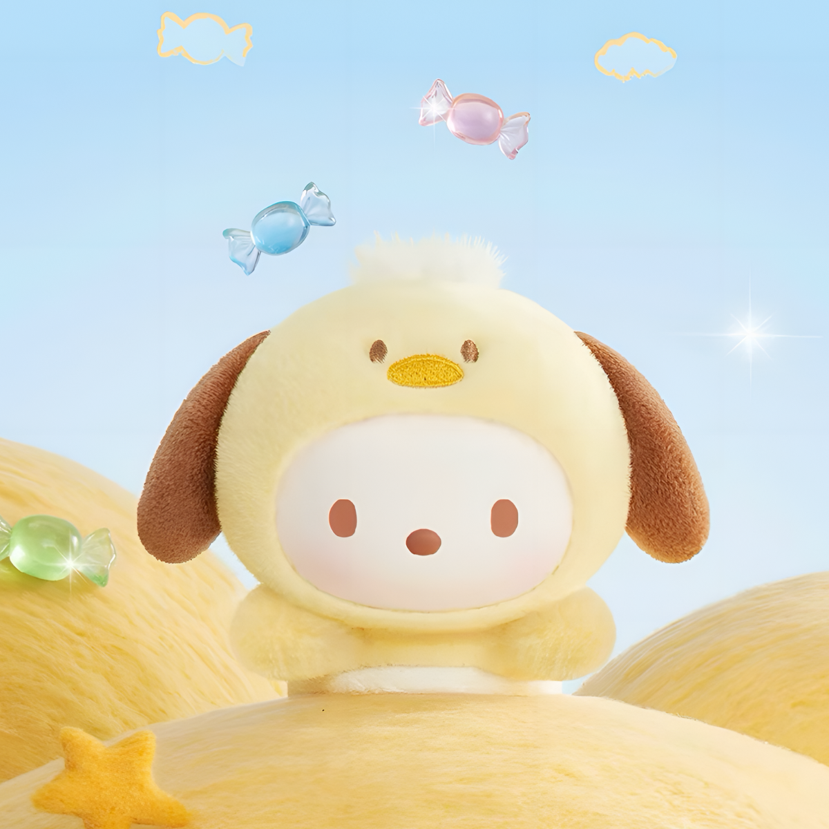 Sanrio Characters Sweet Whispers Stickers Series Plush Charm Blind Box
