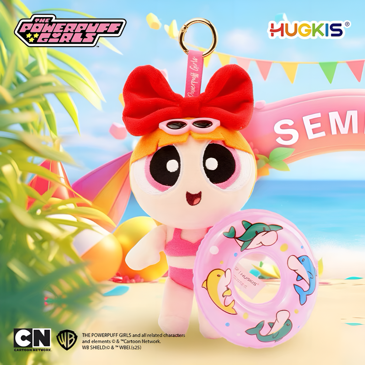 The Powerpuff Girls Summer Party Series Plush Pendant