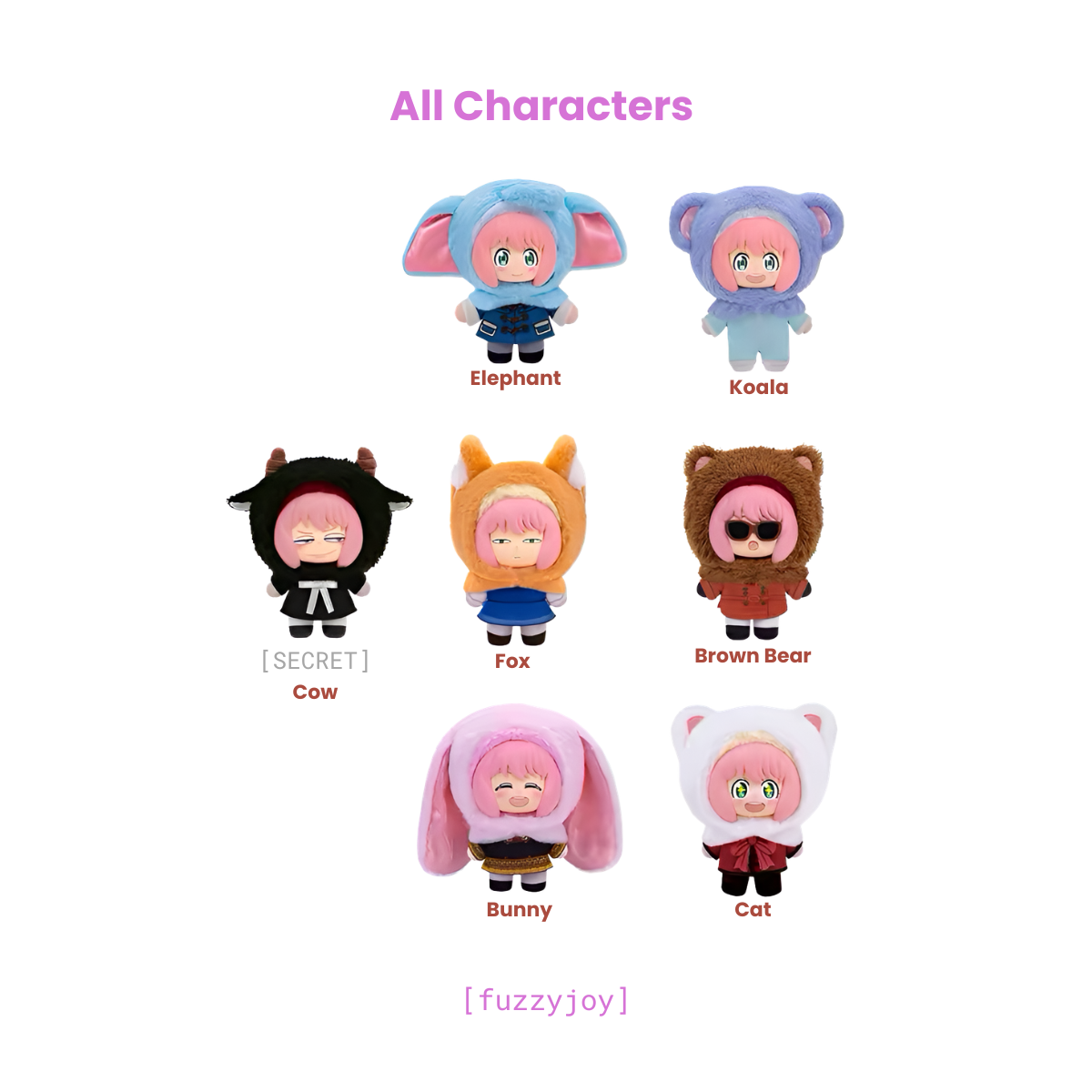 SPYxFAMILY Animal Party Series Vinyl Plush Pendant Blind Box