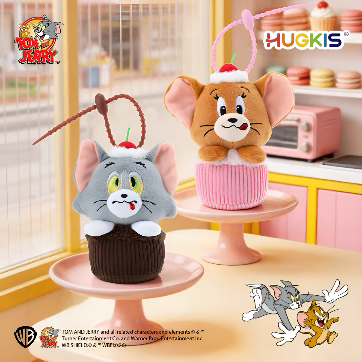 Tom and Jerry Cupcake Plush Pendant
