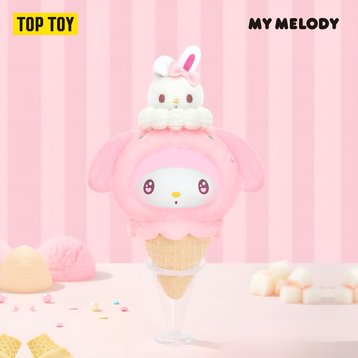 Sanrio Characters Little Ice Cream Cone Series Plush Pendant