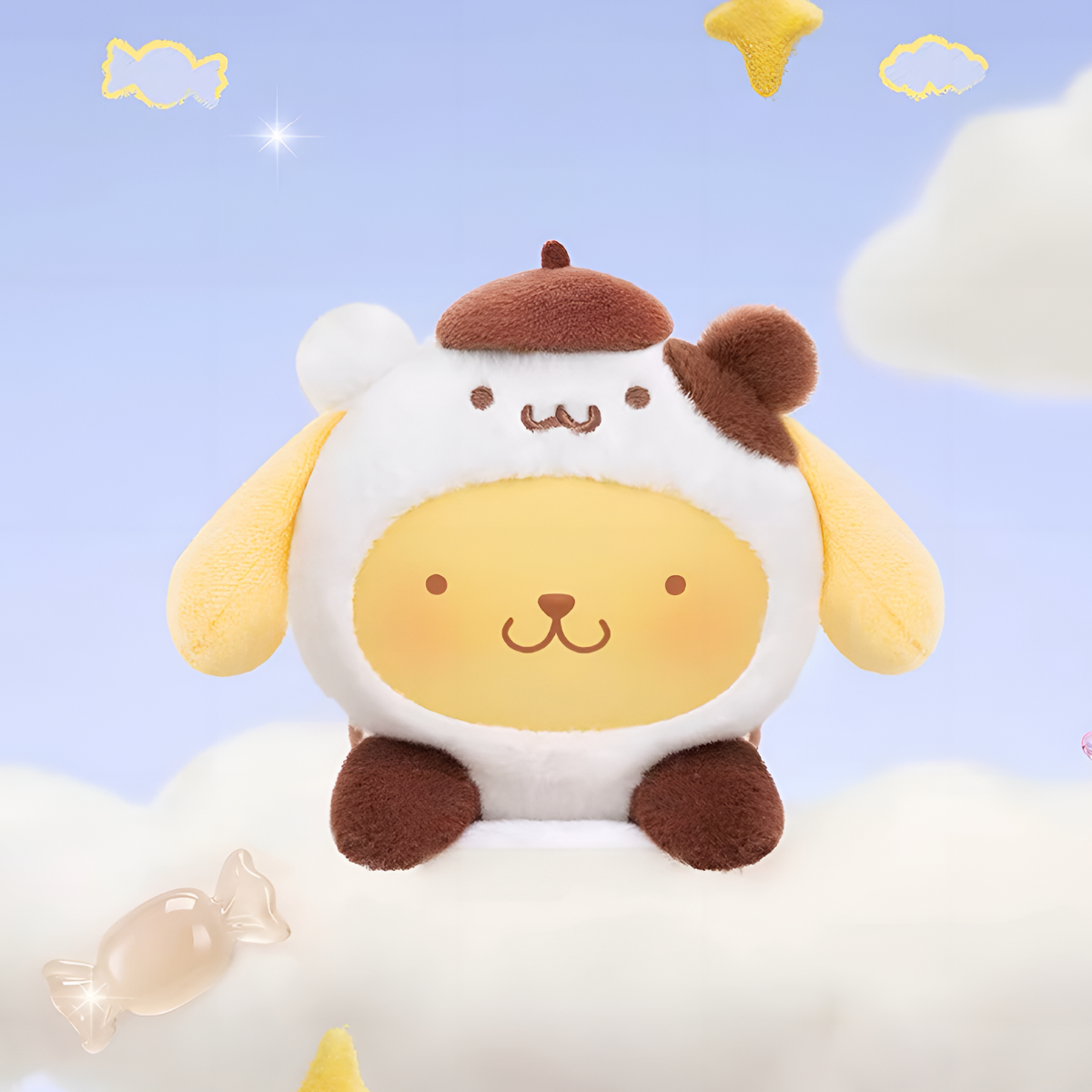 Sanrio Characters Sweet Whispers Stickers Series Plush Charm Blind Box