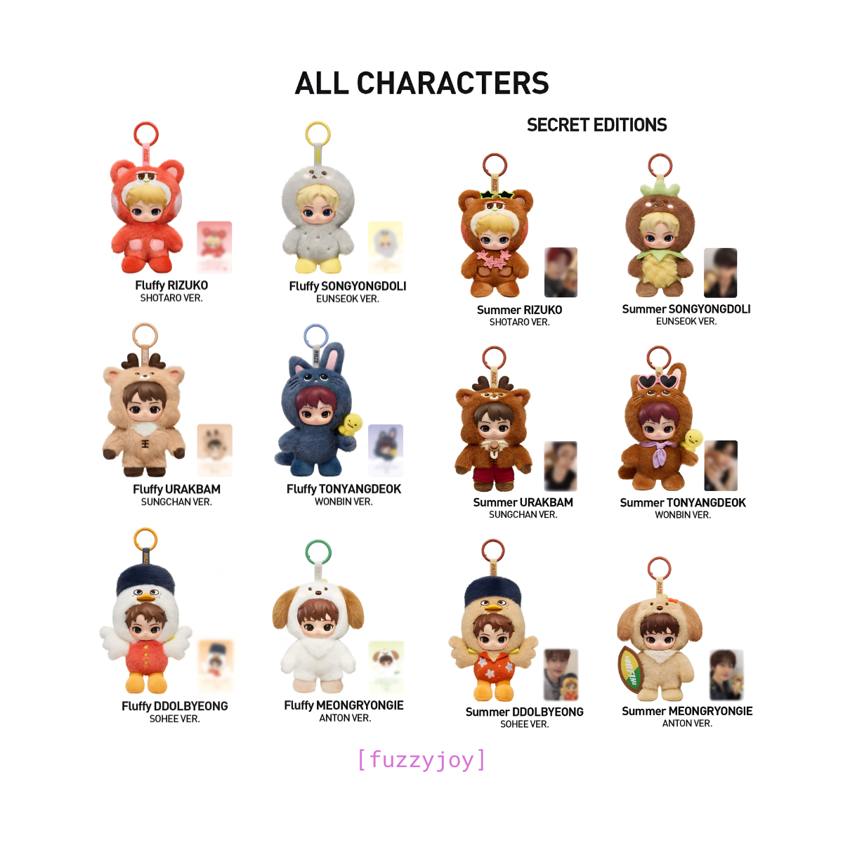 RIIZE Fluffy Club Series Vinyl Plush Doll Pendant