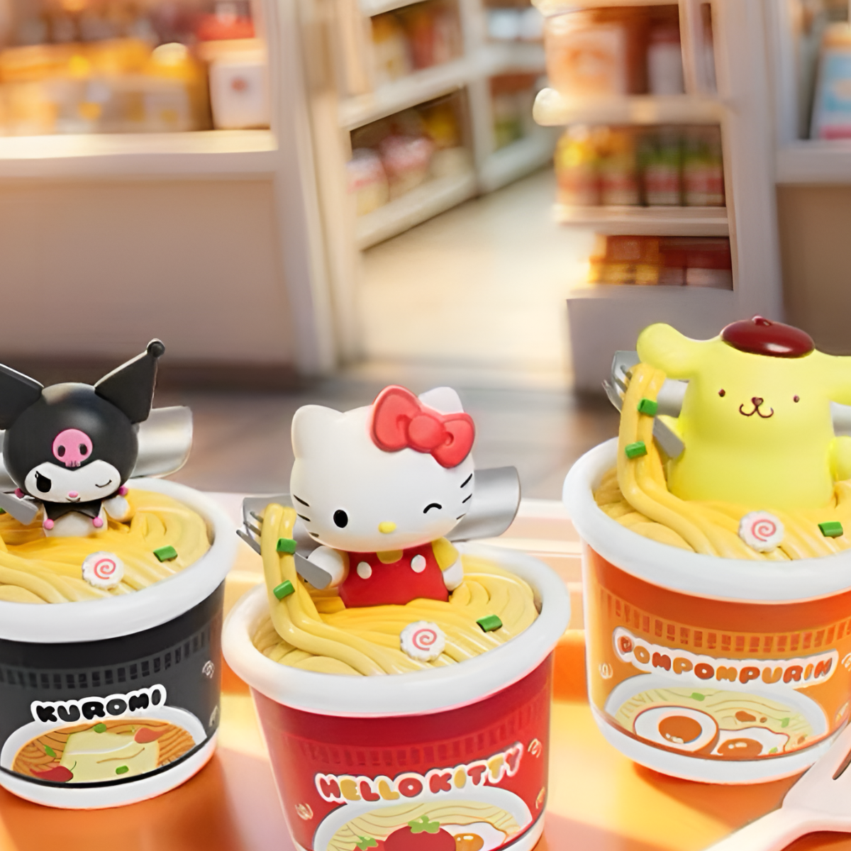 Sanrio Characters Cup Noodles Series Figures Blind Box