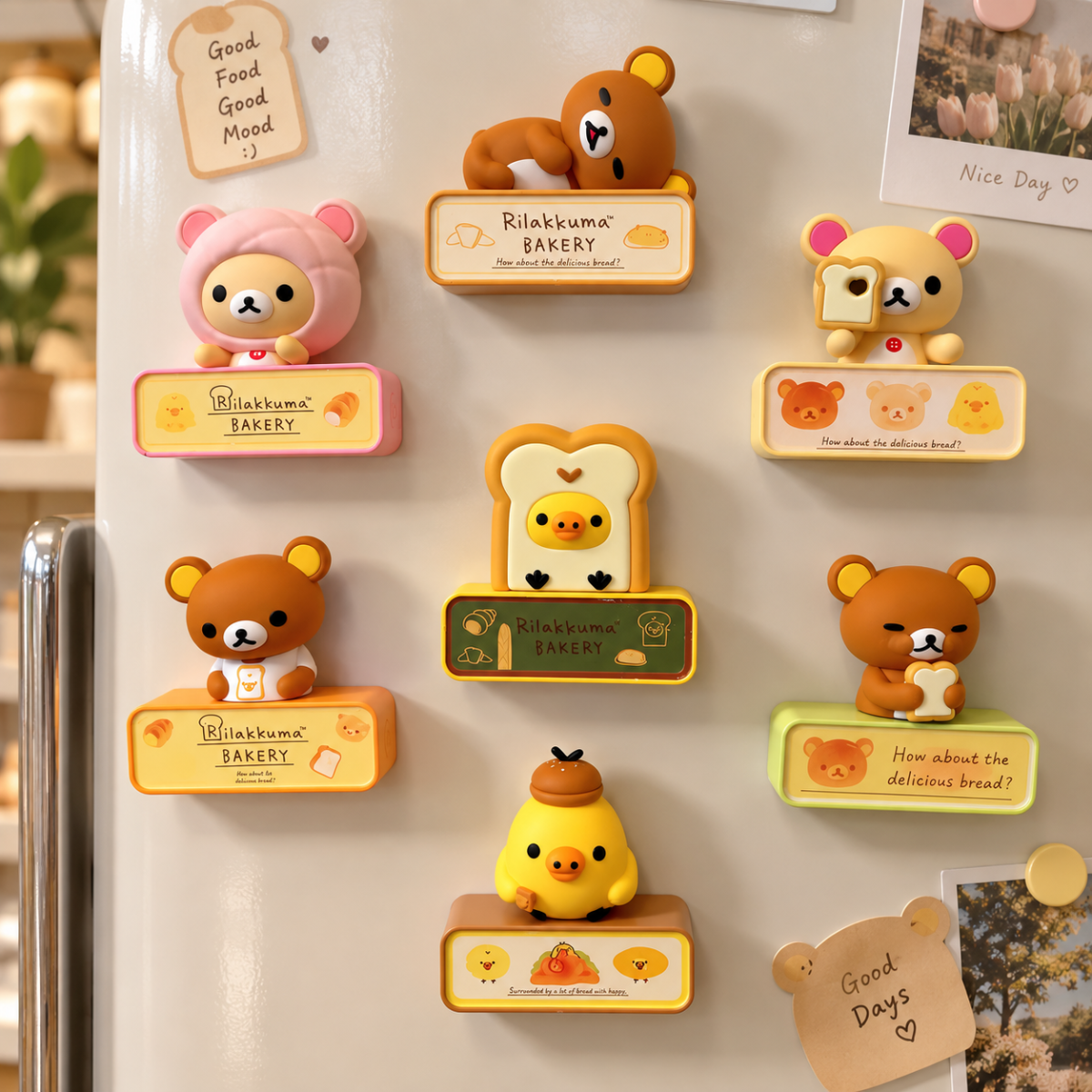Rilakkuma Bread Series Night Light Fridge Magnet Blind Box