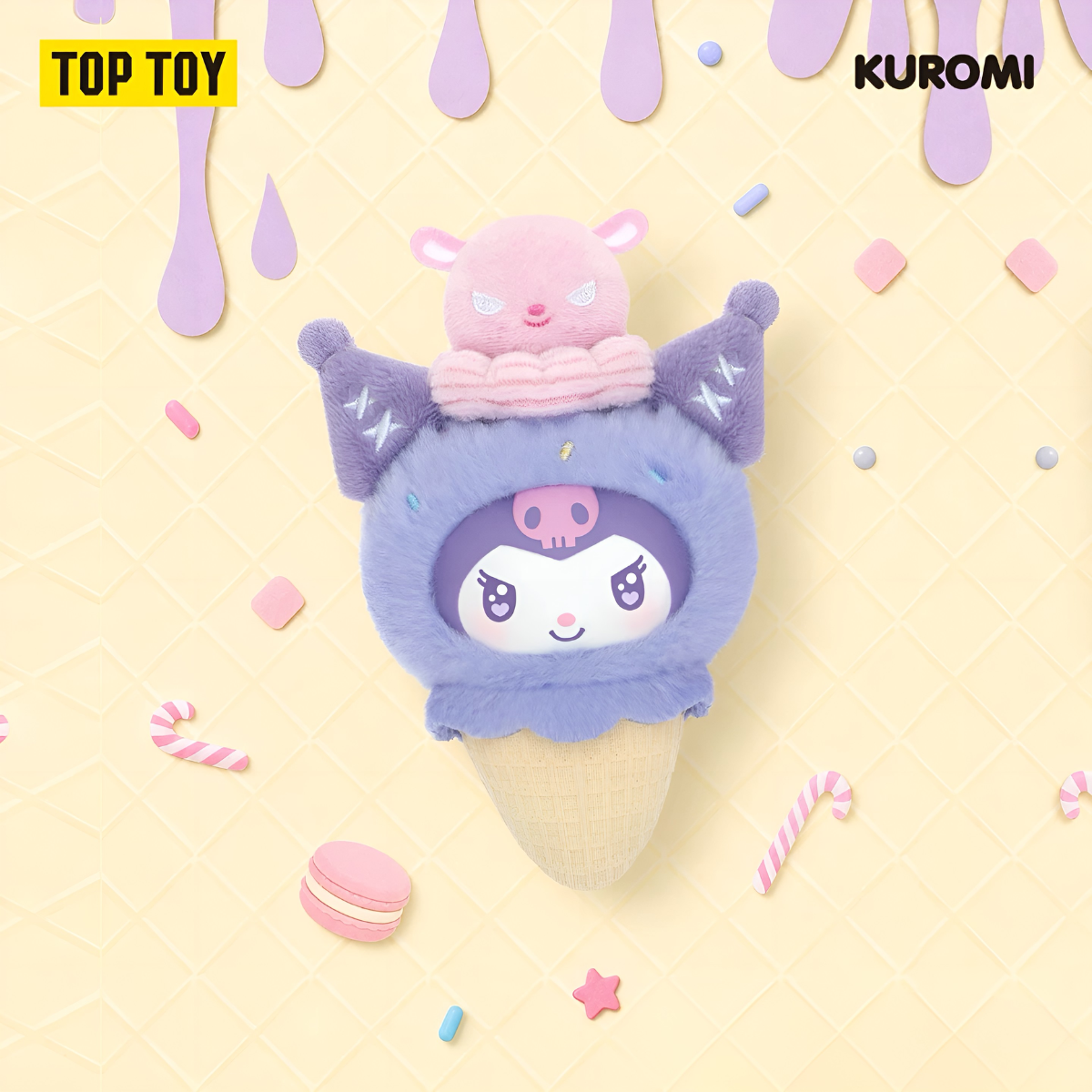 Sanrio Characters Little Ice Cream Cone Series Plush Pendant
