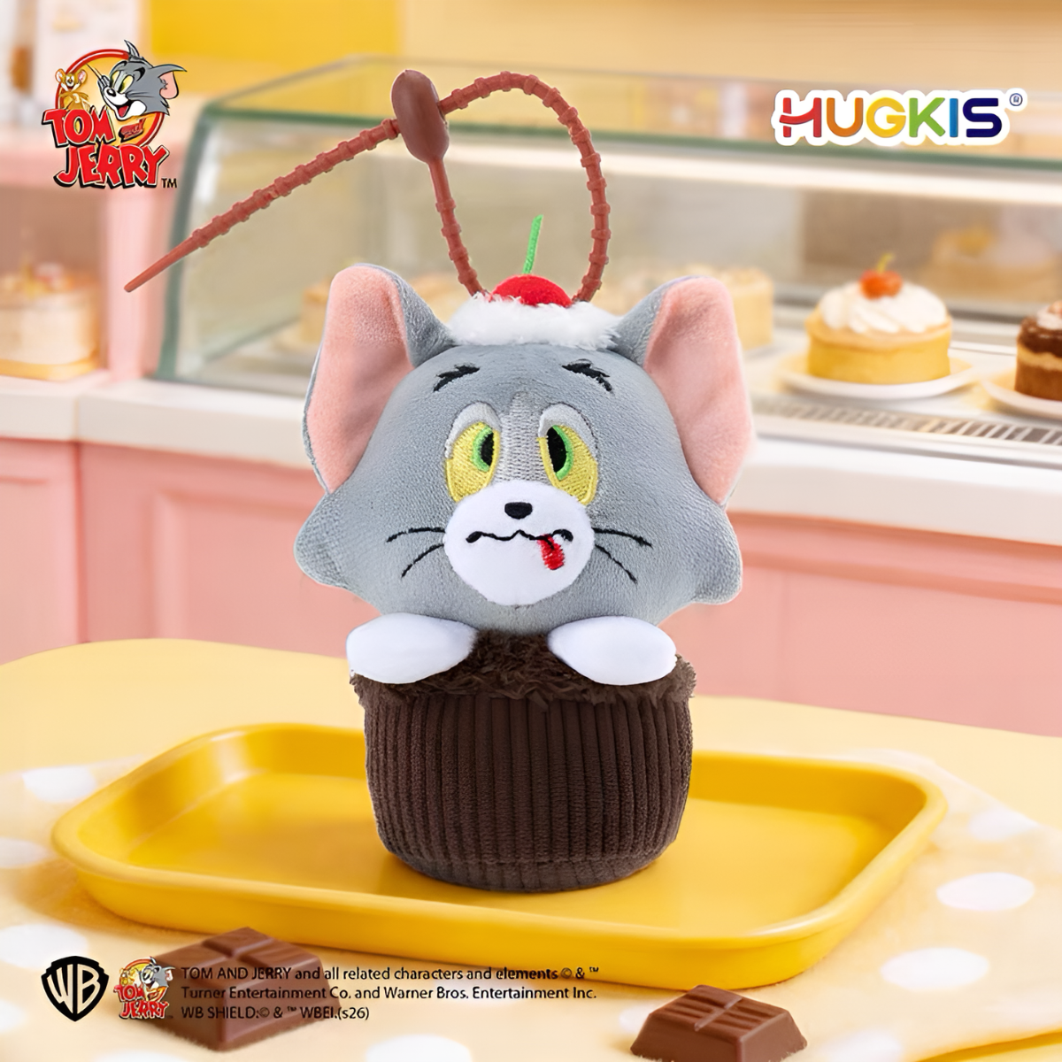 Tom and Jerry Cupcake Plush Pendant