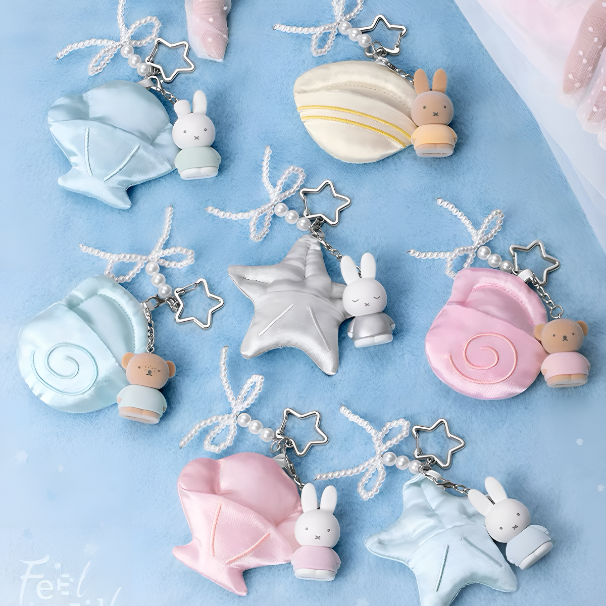 Miffy Blue Vacation Dreamy Island Series Plush Charm Blind Box