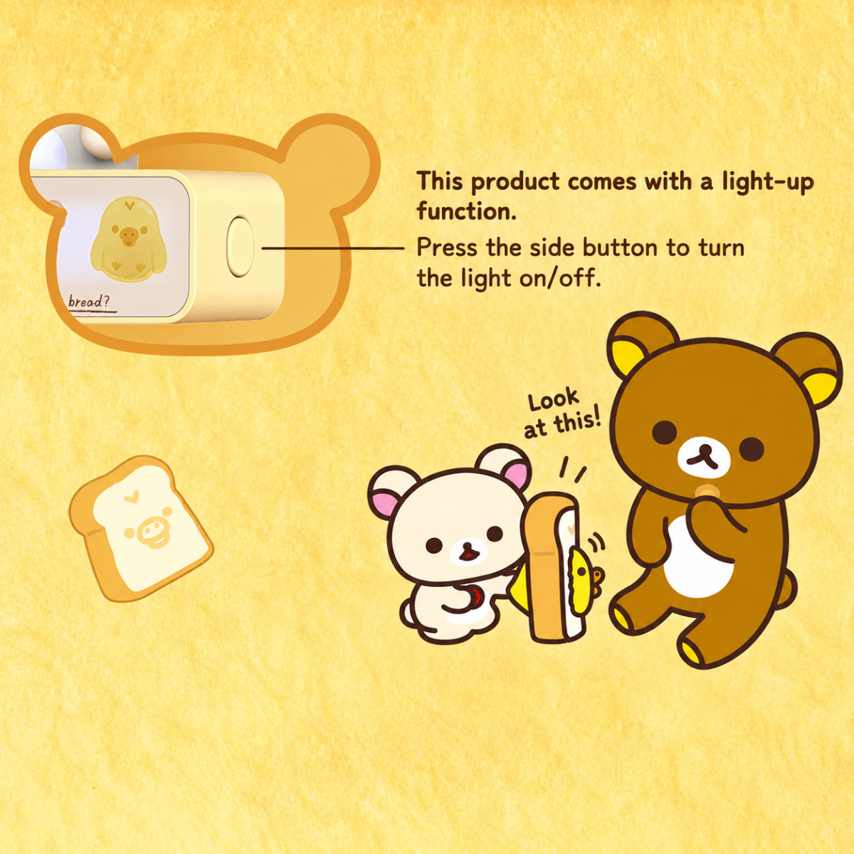 Rilakkuma Bread Series Night Light Fridge Magnet Blind Box