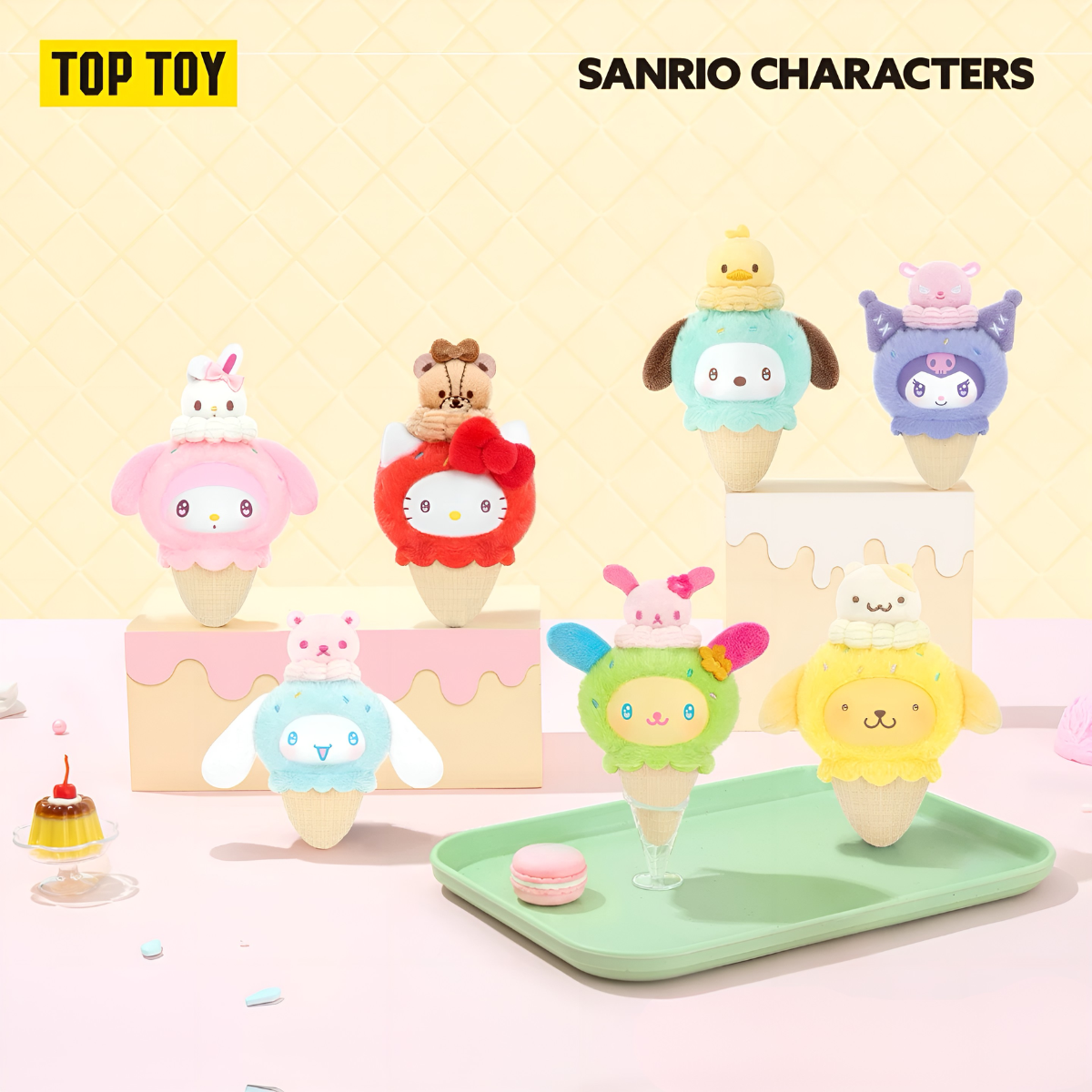 Sanrio Characters Little Ice Cream Cone Series Plush Pendant