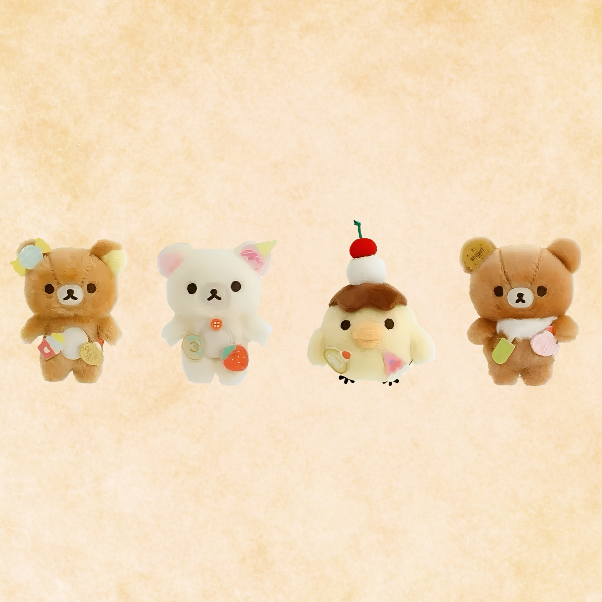 San-x Rilakkuma And Friends Series Plush Pendant Blind Box