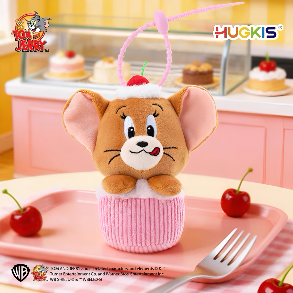 Tom and Jerry Cupcake Plush Pendant