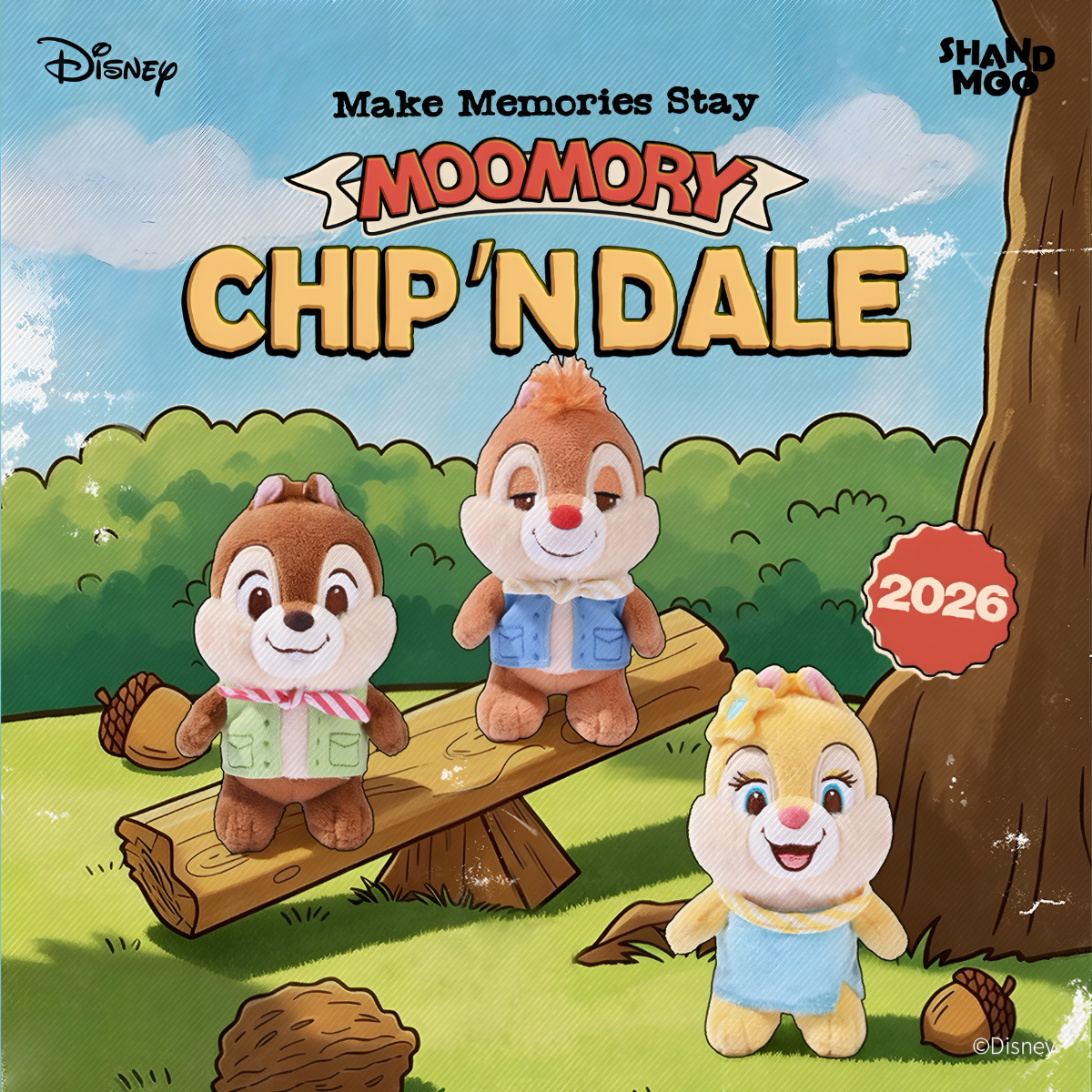 Moomory Series Chip ‘N Dale Plush Charm