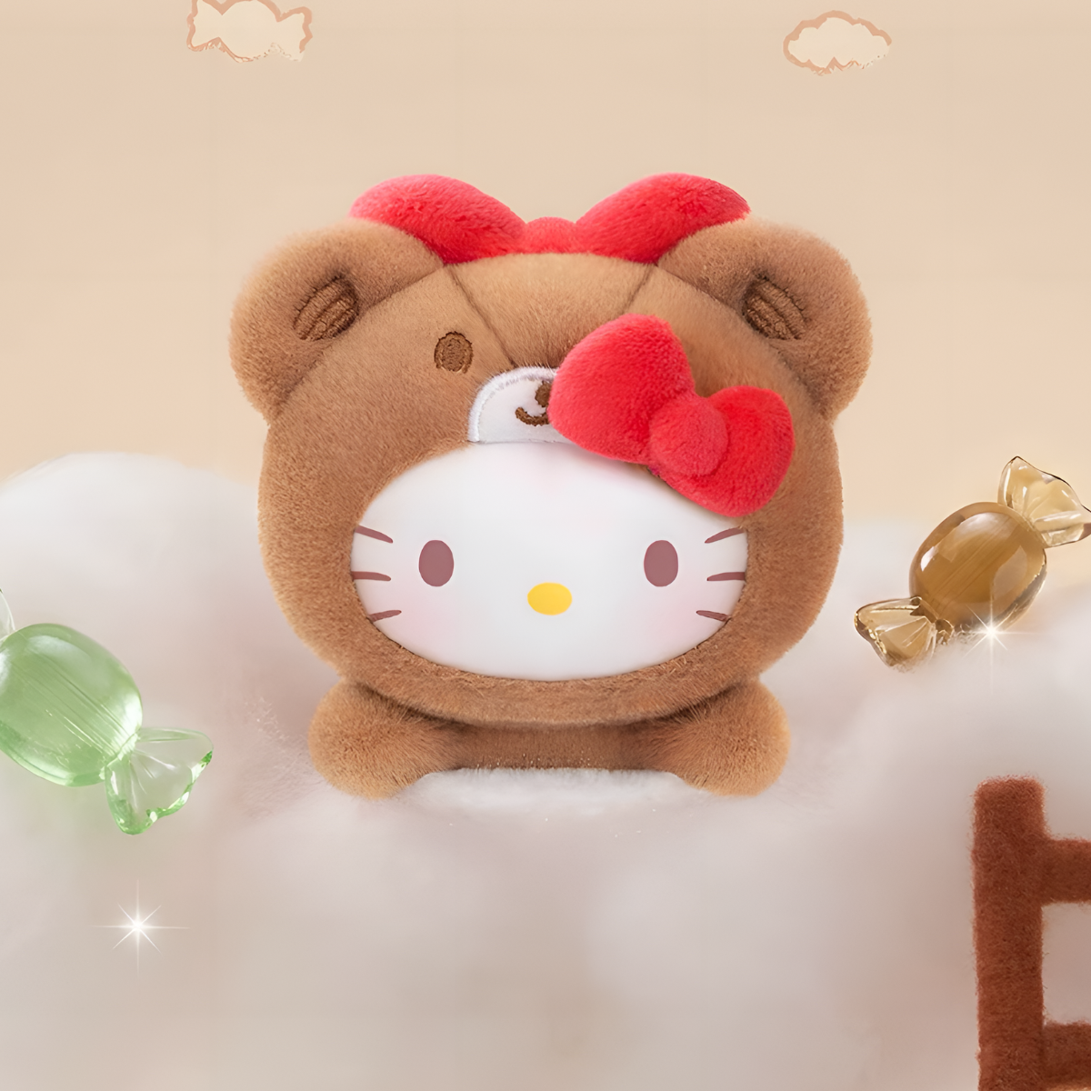 Sanrio Characters Sweet Whispers Stickers Series Plush Charm Blind Box