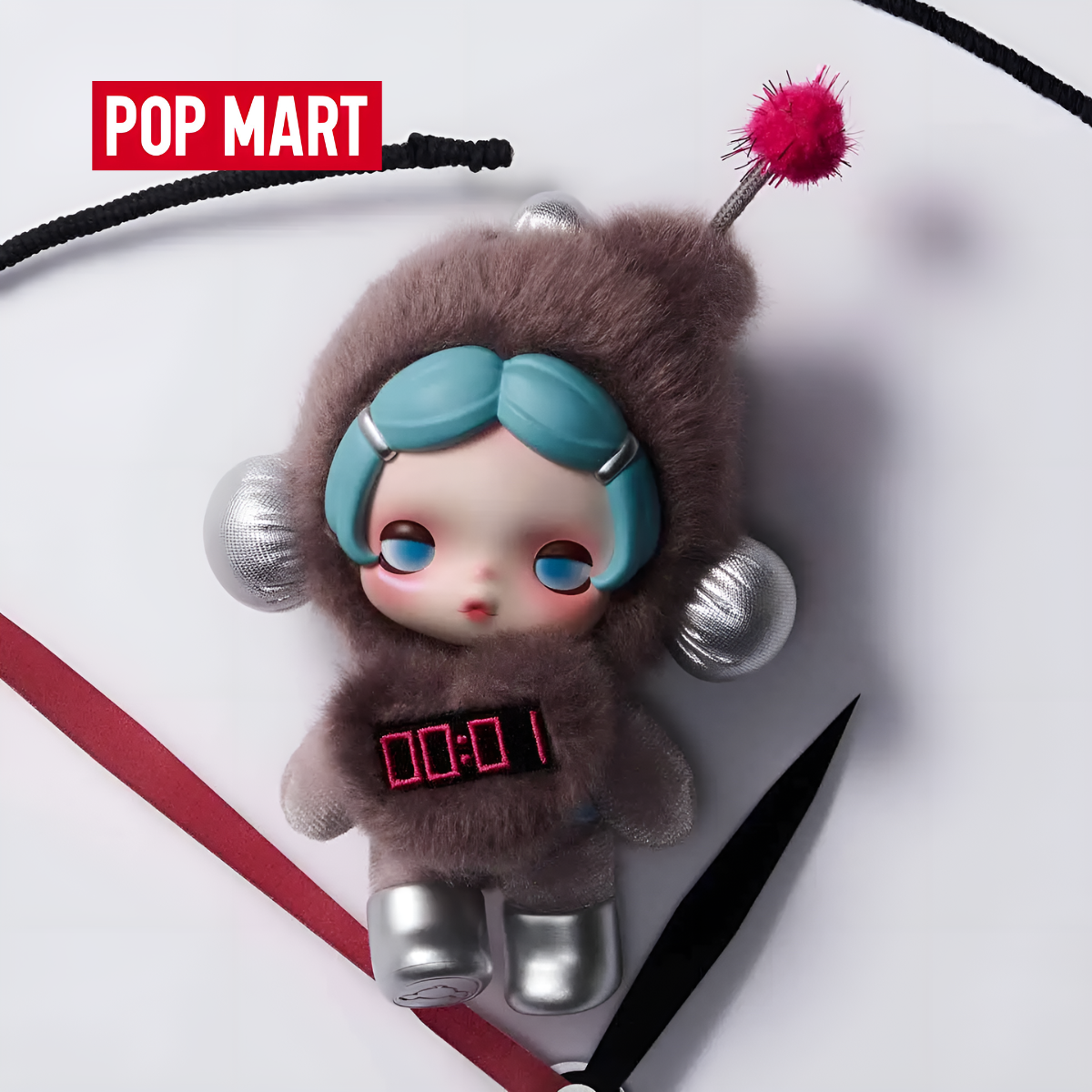SKULLPANDA Off Mode Series Plush Doll Pendant