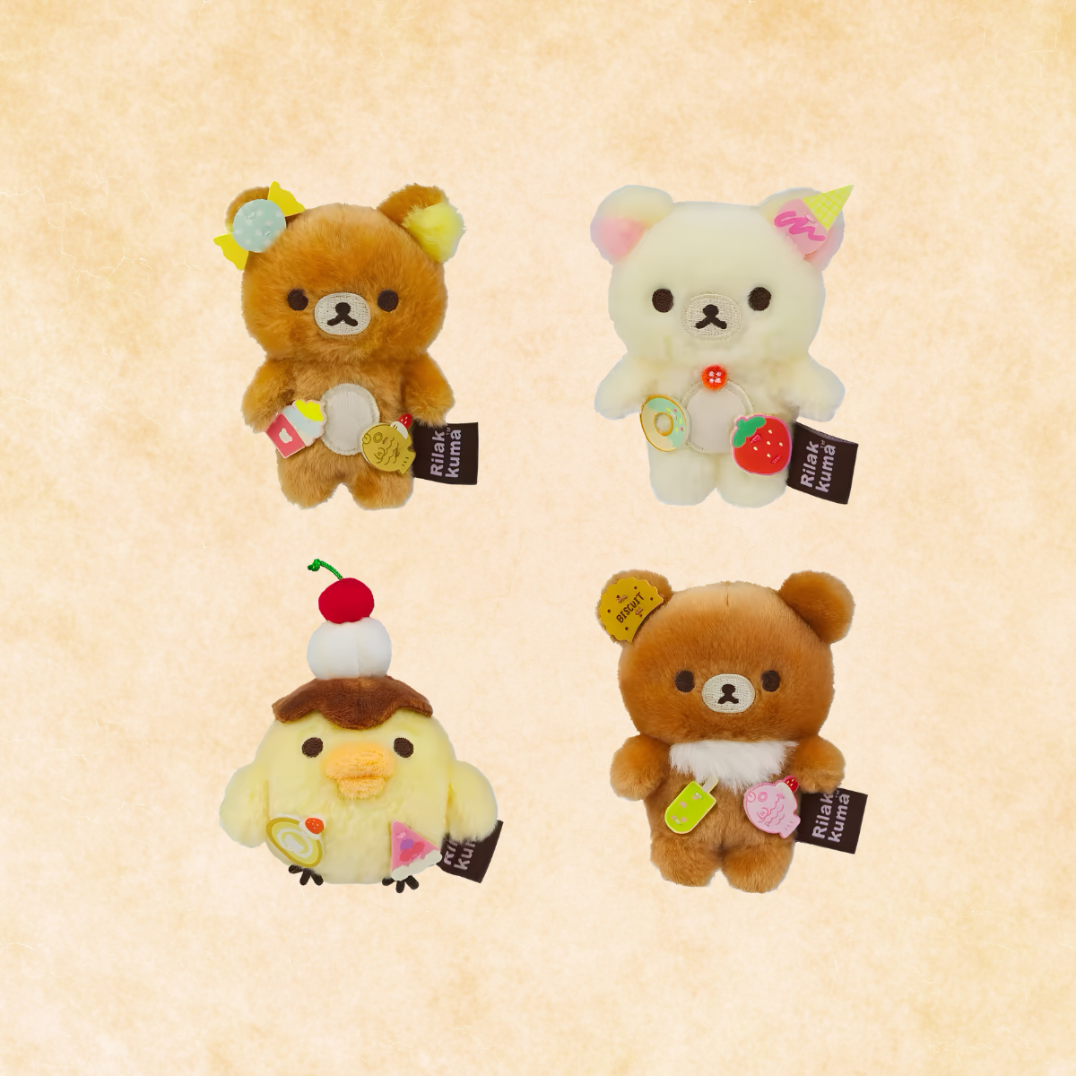San-x Rilakkuma And Friends Series Plush Pendant Blind Box