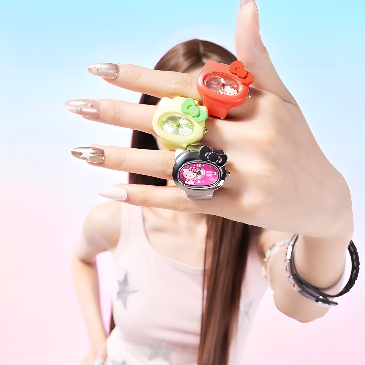 Hello Kitty Rainbow Dream Journey Series Ring Watch Blind Box