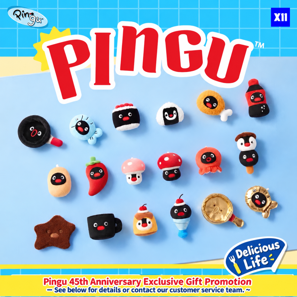 Pingu Delicious Life Series Plush Magnetic Blind Box